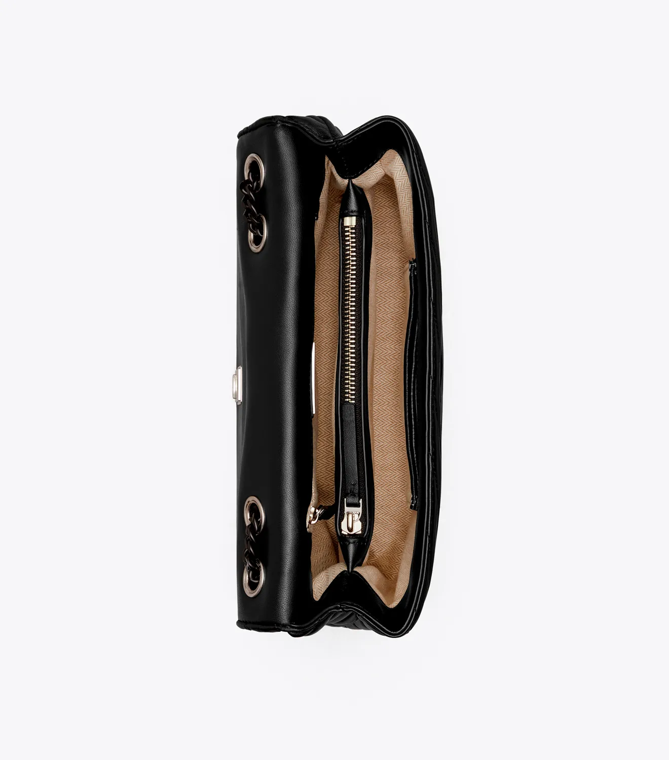 Tory Burch Kira Chevron-Quilted Convertible Shoulder Bag Black Dark - Image 4