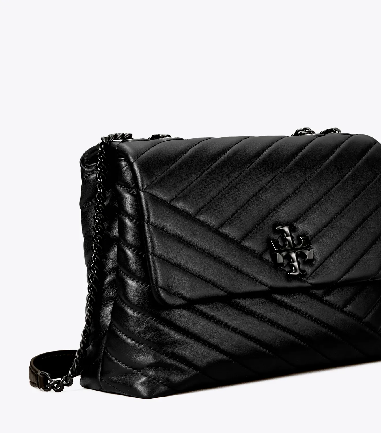 Tory Burch Kira Chevron-Quilted Convertible Shoulder Bag Black Dark - Image 3