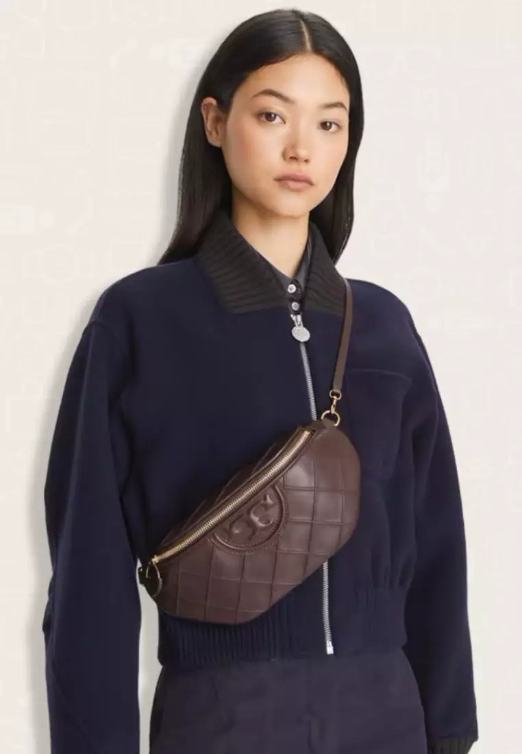 Tory Burch Fleming Soft Convertible Belt Bag Wine - Image 3