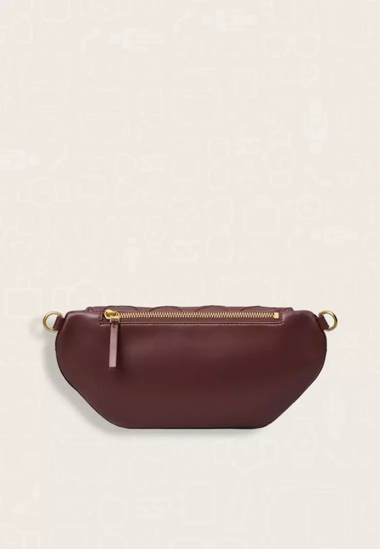Tory Burch Fleming Soft Convertible Belt Bag Wine - Image 4