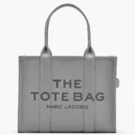 THE Marc Jacobs LEATHER LARGE TOTE BAG Wolf Grey