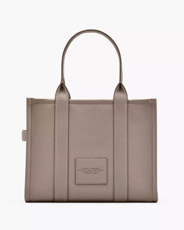 THE Marc Jacobs LEATHER LARGE TOTE BAG Cement - Image 3