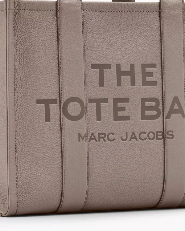 THE Marc Jacobs LEATHER LARGE TOTE BAG Cement - Image 5