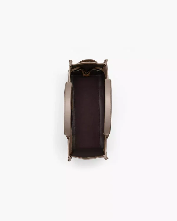 THE Marc Jacobs LEATHER LARGE TOTE BAG Cement - Image 8