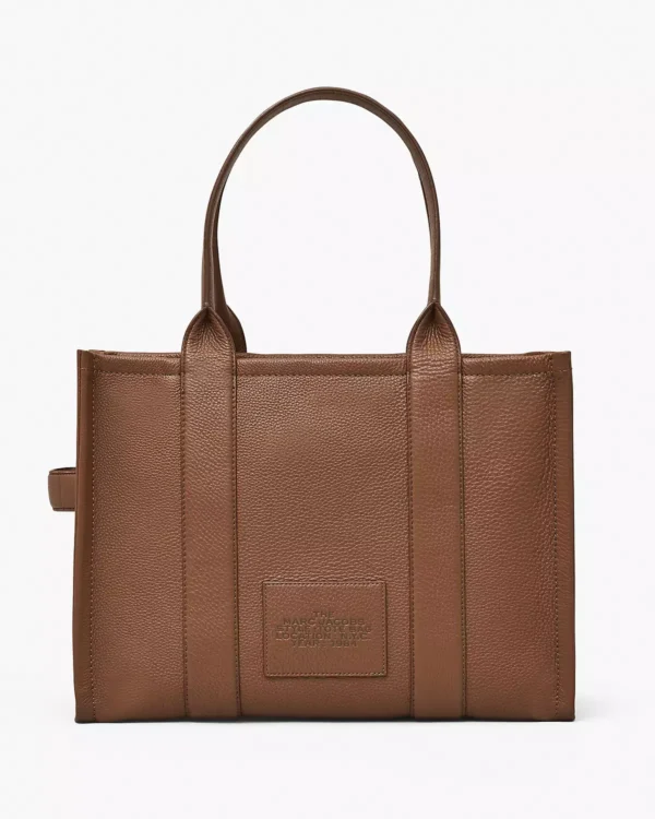 THE Marc Jacobs LEATHER LARGE TOTE BAG Argan Oil - Image 3