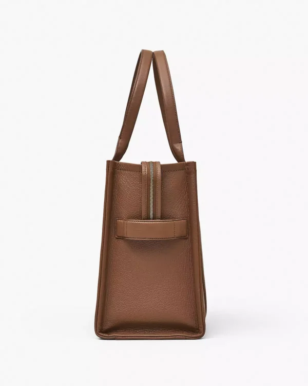 THE Marc Jacobs LEATHER LARGE TOTE BAG Argan Oil - Image 6