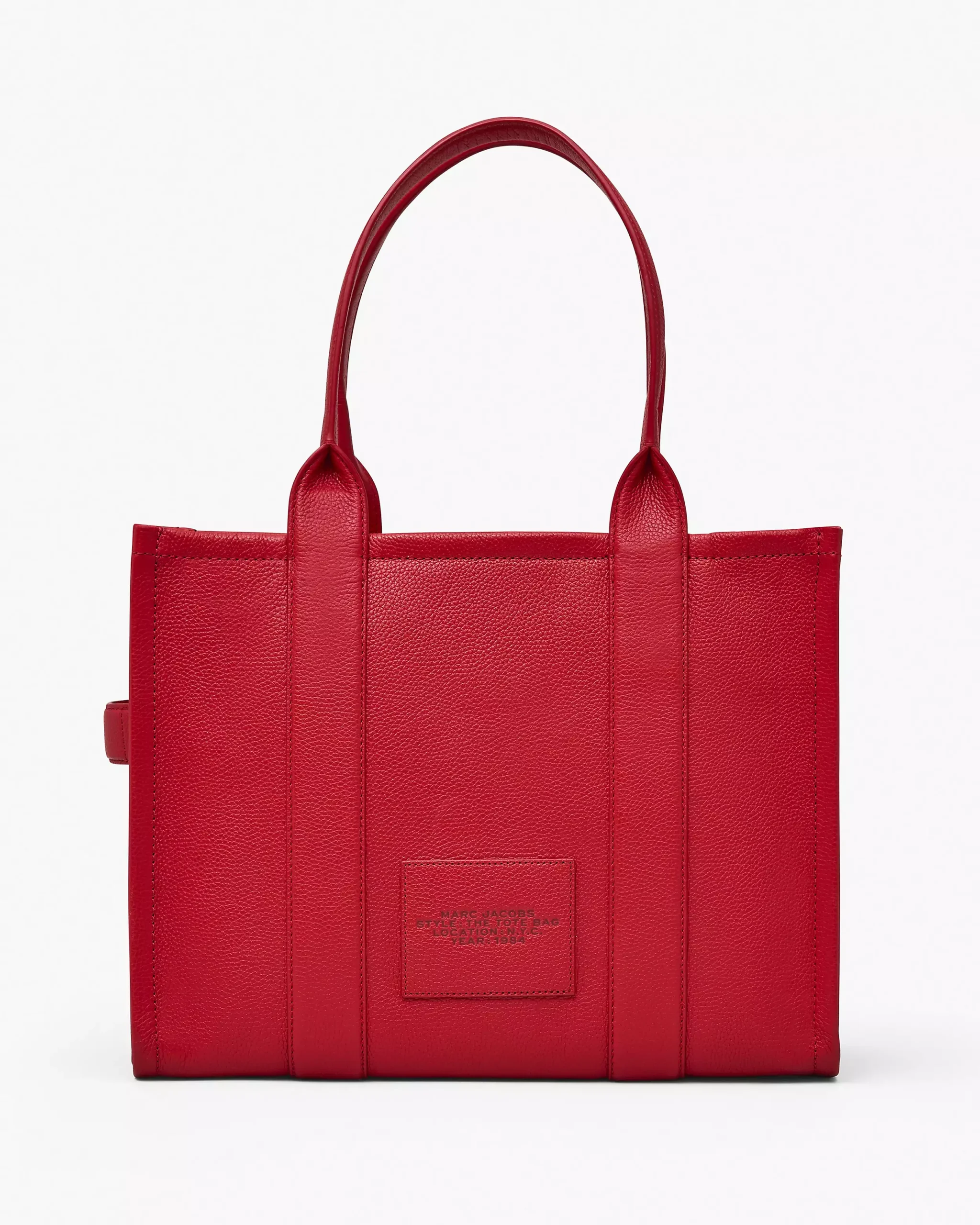 THE Marc Jacobs LEATHER LARGE TOTE BAG True Red - Image 3