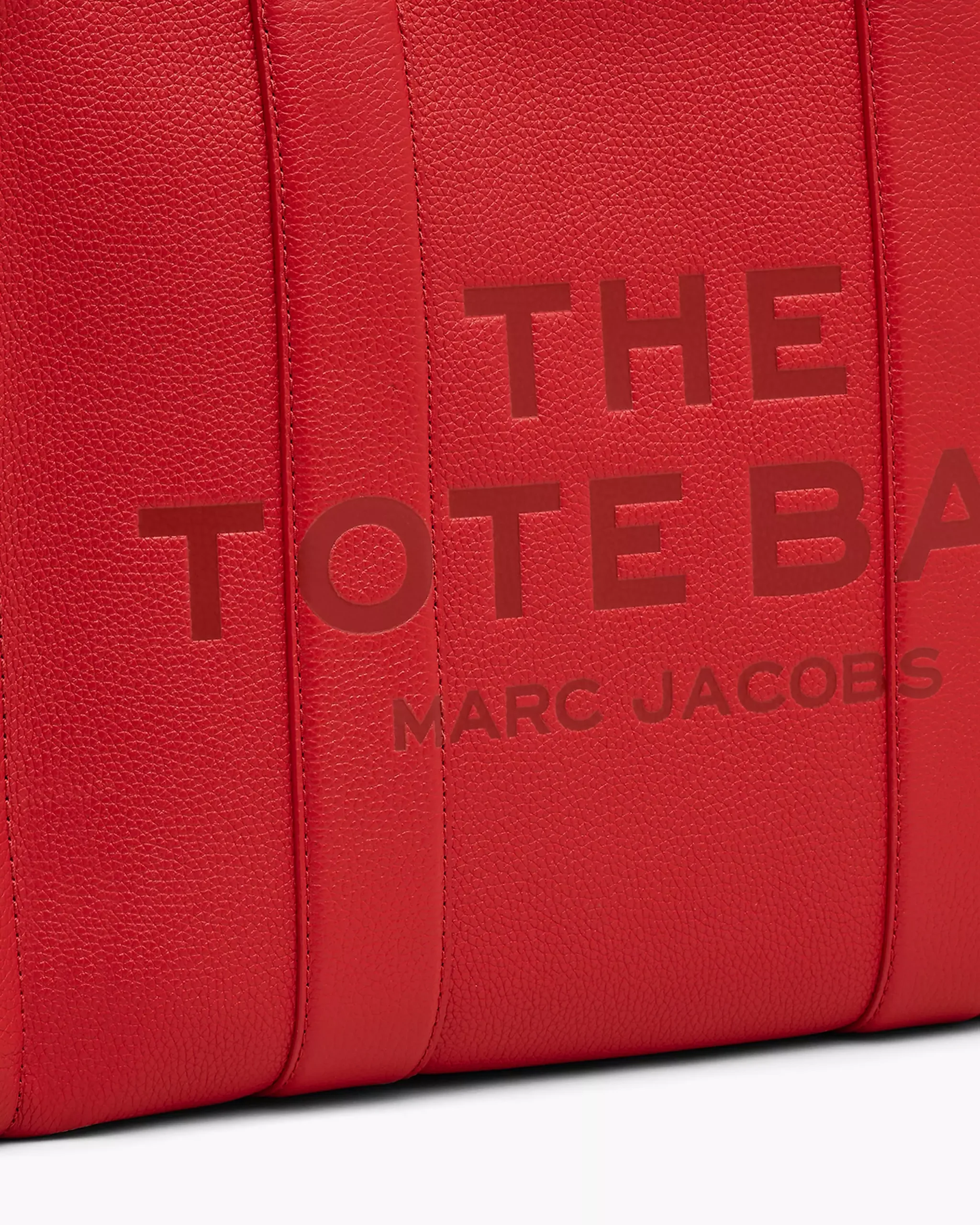 THE Marc Jacobs LEATHER LARGE TOTE BAG True Red - Image 5