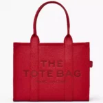 THE Marc Jacobs LEATHER LARGE TOTE BAG True Red