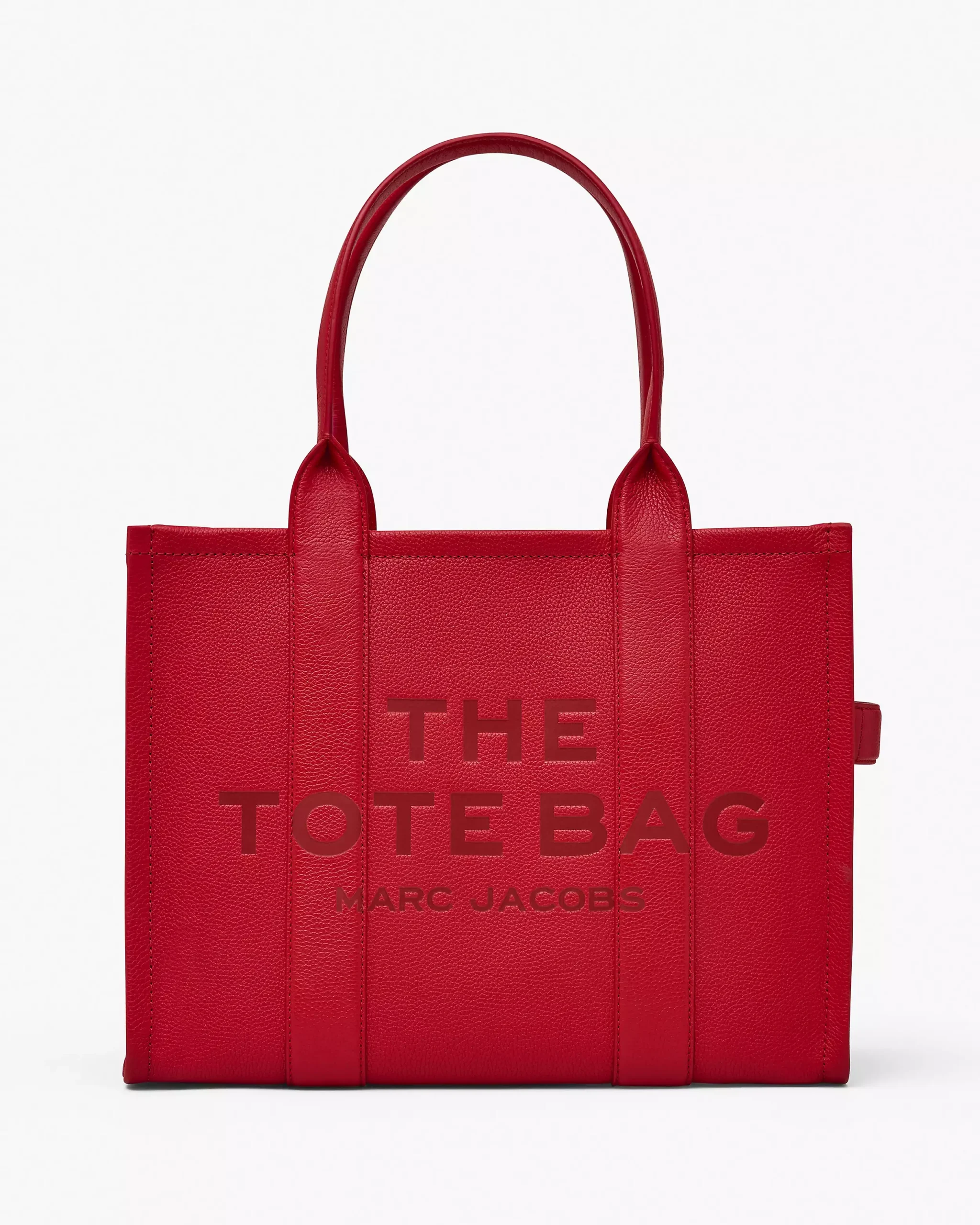 THE Marc Jacobs LEATHER LARGE TOTE BAG True Red
