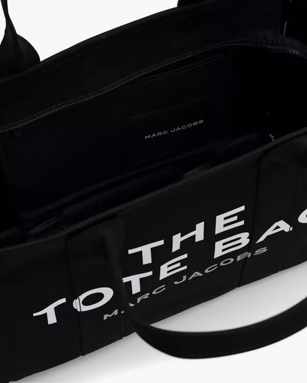 THE Marc Jacobs CANVAS LARGE TOTE BAG Black - Image 7