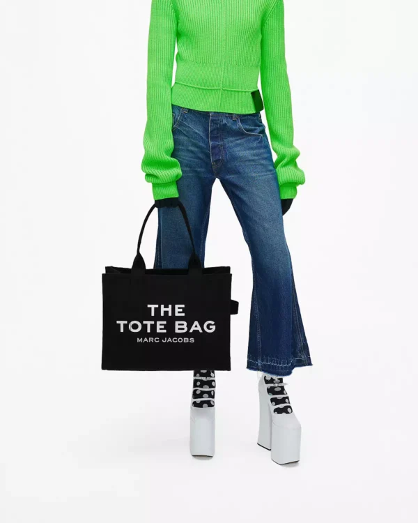 THE Marc Jacobs CANVAS LARGE TOTE BAG Black - Image 8