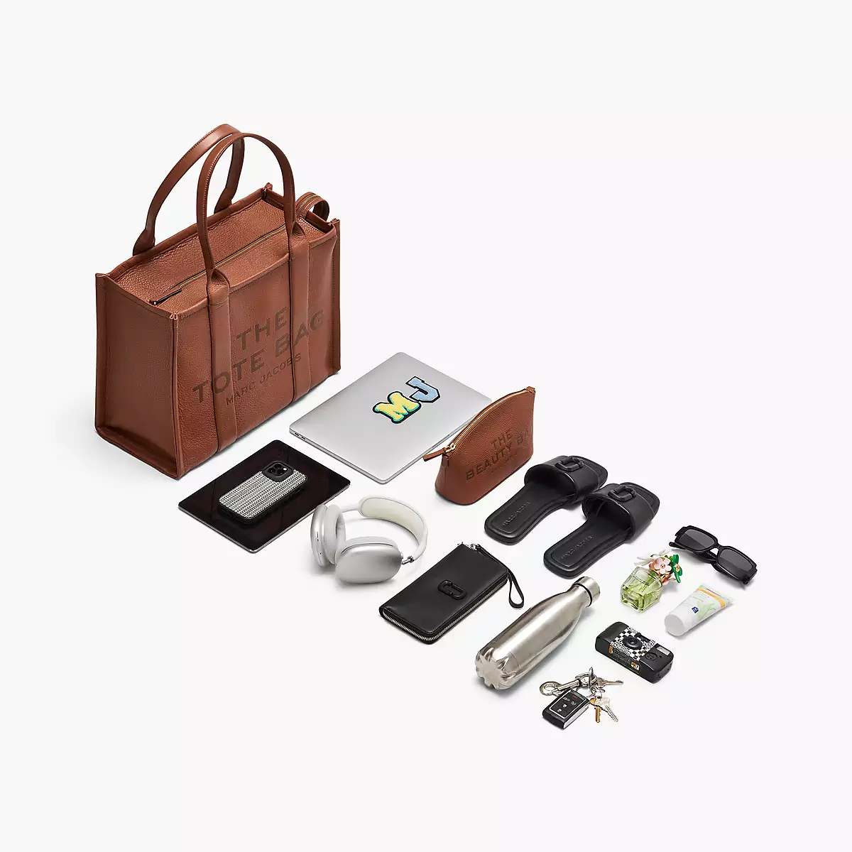 THE Marc Jacobs CANVAS LARGE TOTE BAG Bow Pink - Image 8