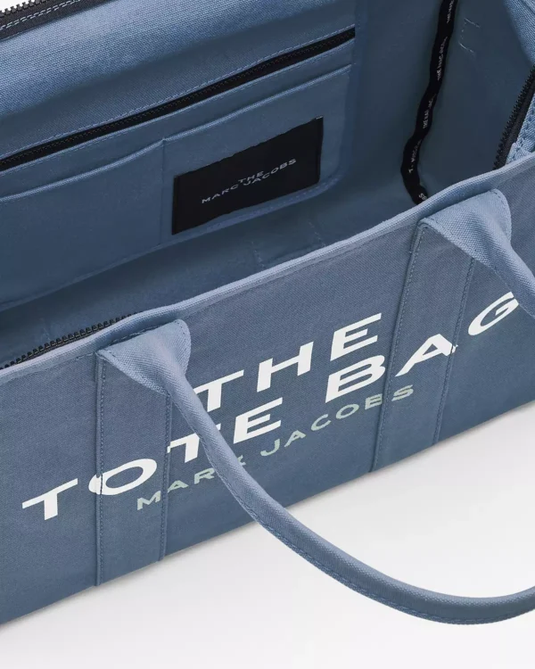 THE Marc Jacobs CANVAS LARGE TOTE BAG Blue Shadow - Image 5