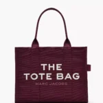 THE Marc Jacobs CANVAS LARGE TOTE BAG Dark Plum
