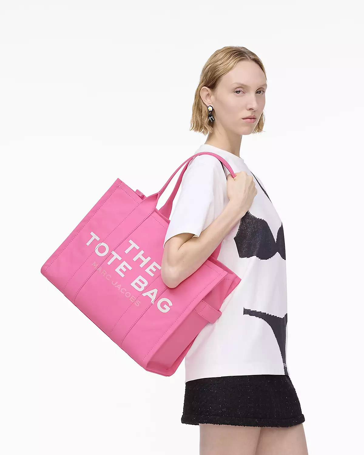 THE Marc Jacobs CANVAS LARGE TOTE BAG Bow Pink - Image 2