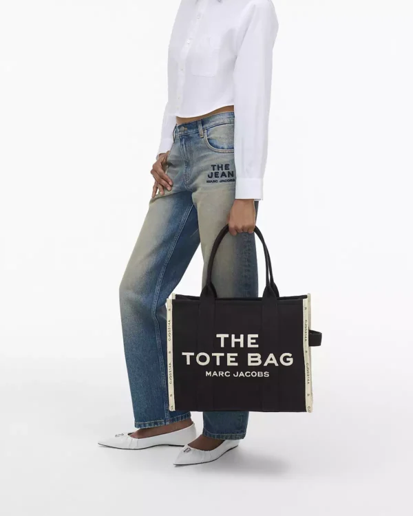 THE Marc Jacobs JACQUARD LARGE TOTE BAG Black - Image 6