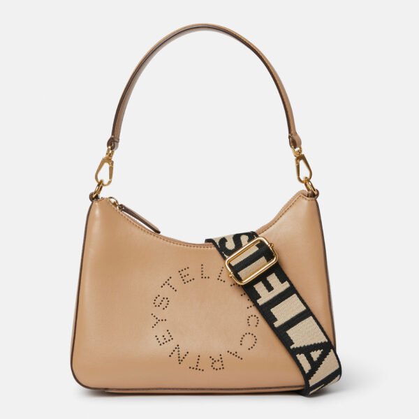Stella McCartney Logo Crossbody Shoulder Bag Natural