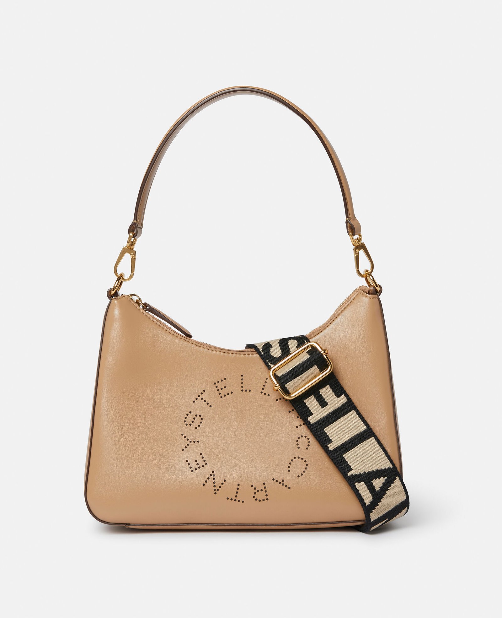 Stella McCartney Logo Crossbody Shoulder Bag Natural