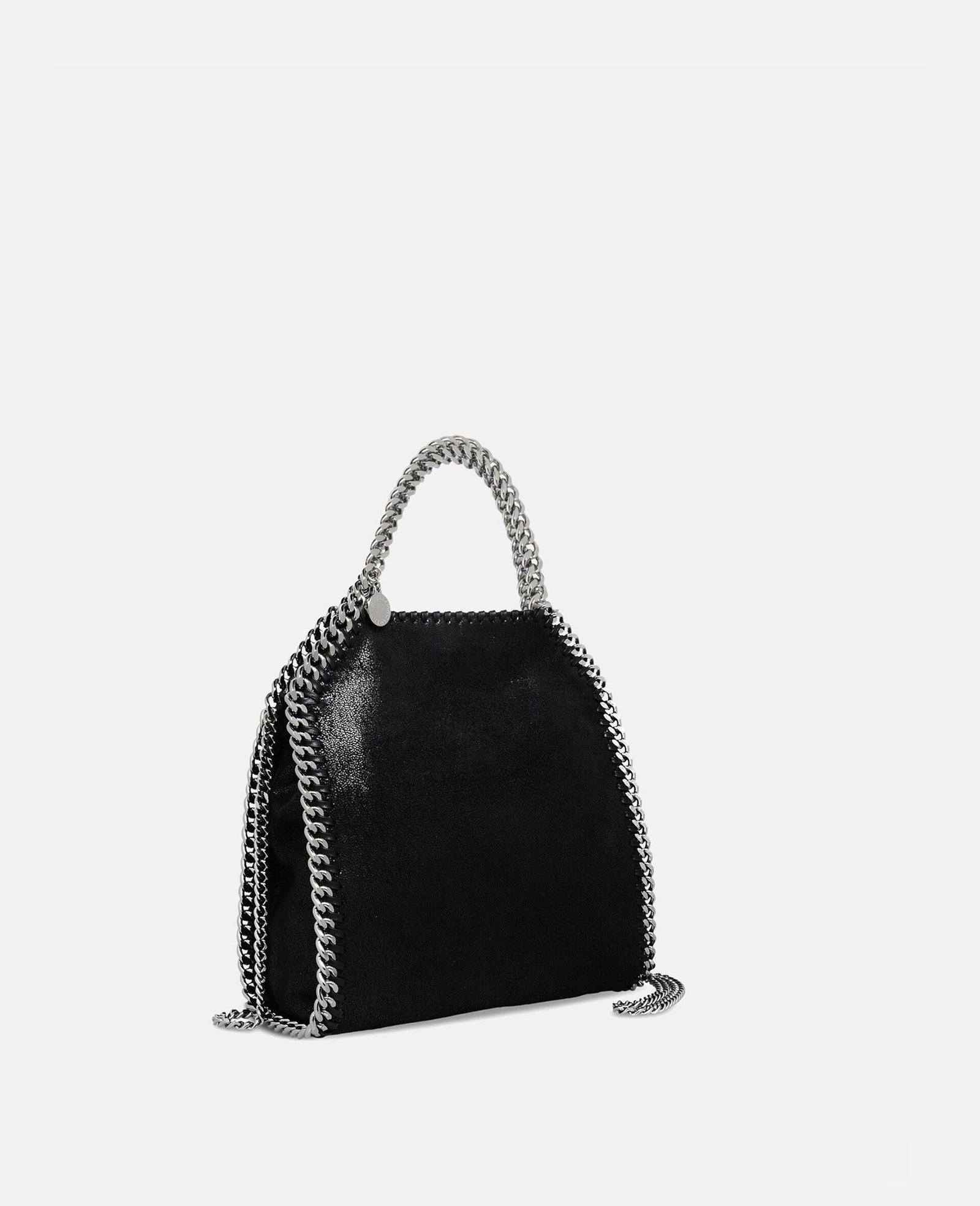 Stella McCartney Falabella Tiny Tote Bag Black Silver - Image 4
