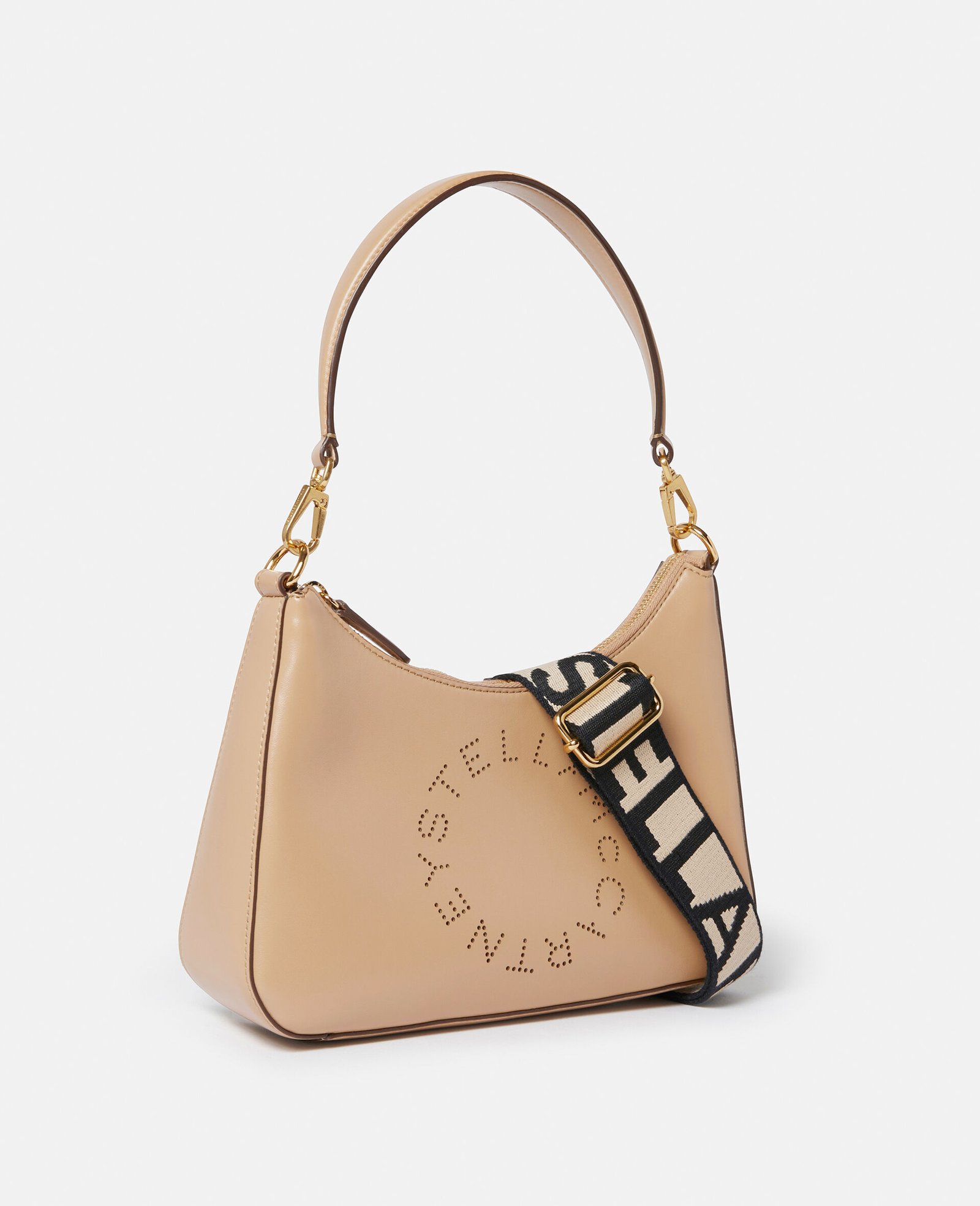 Stella McCartney Logo Crossbody Shoulder Bag Natural - Image 3