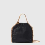 Stella McCartney Falabella Tiny Tote Bag Black Gold