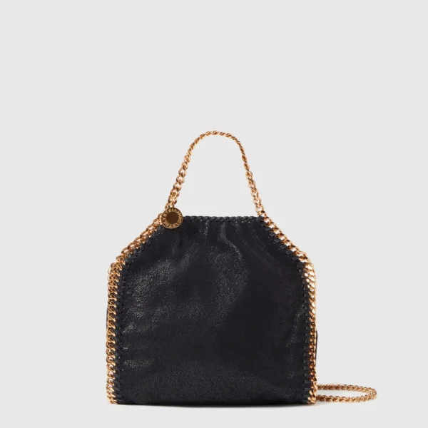 Stella McCartney Falabella Tiny Tote Bag Black Gold