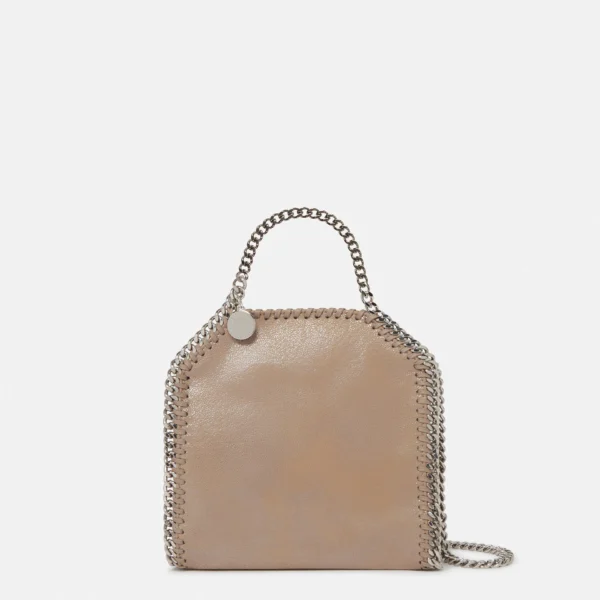 Stella McCartney Falabella Tiny Tote Bag Black Pink pearl