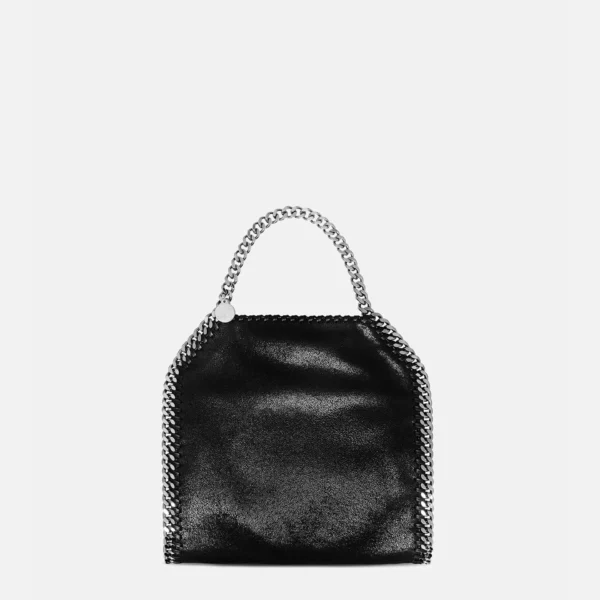 Stella McCartney Falabella Tiny Tote Bag Black Silver