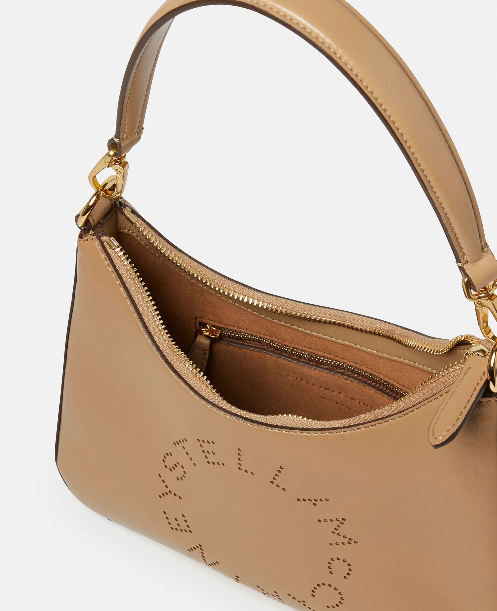 Stella McCartney Logo Crossbody Shoulder Bag Natural - Image 5