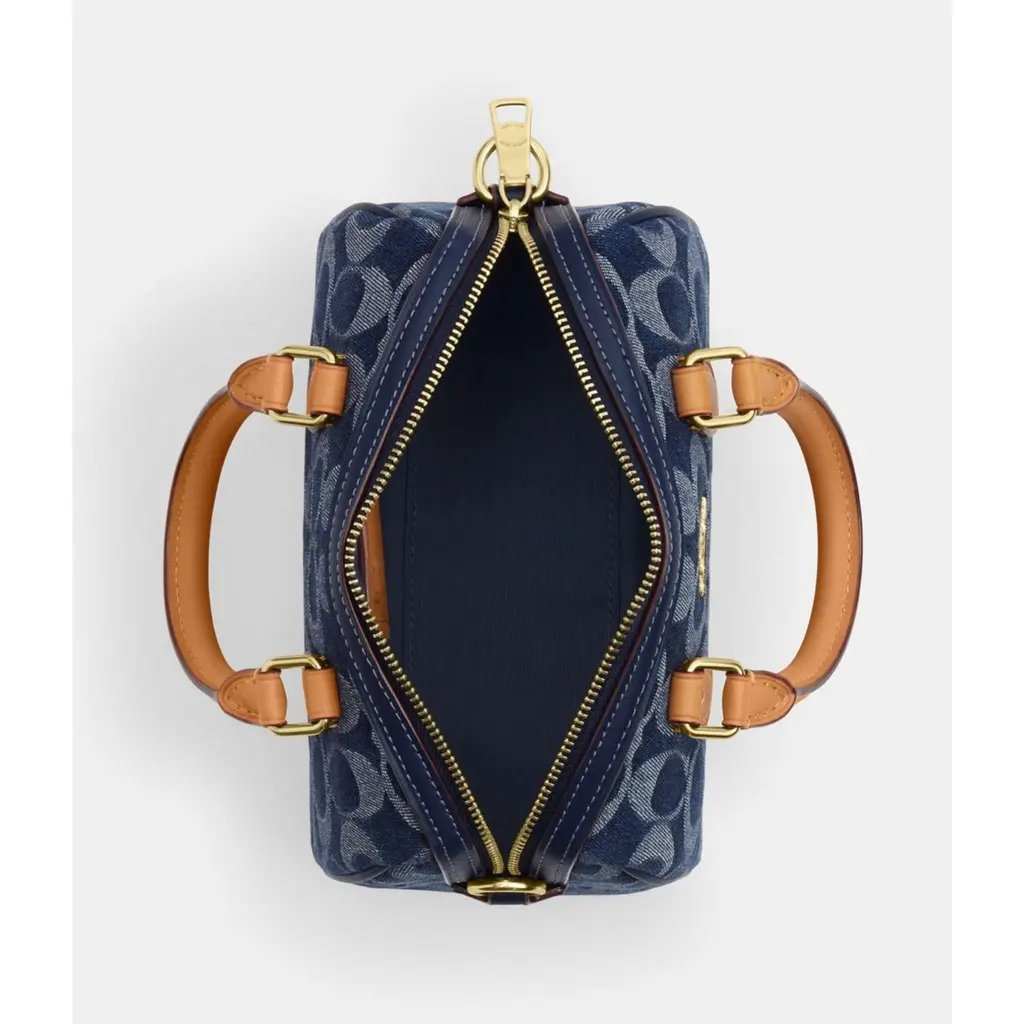 Coach Mini Rowan Crossbody In Signature Canvas chambray Brown - Image 3
