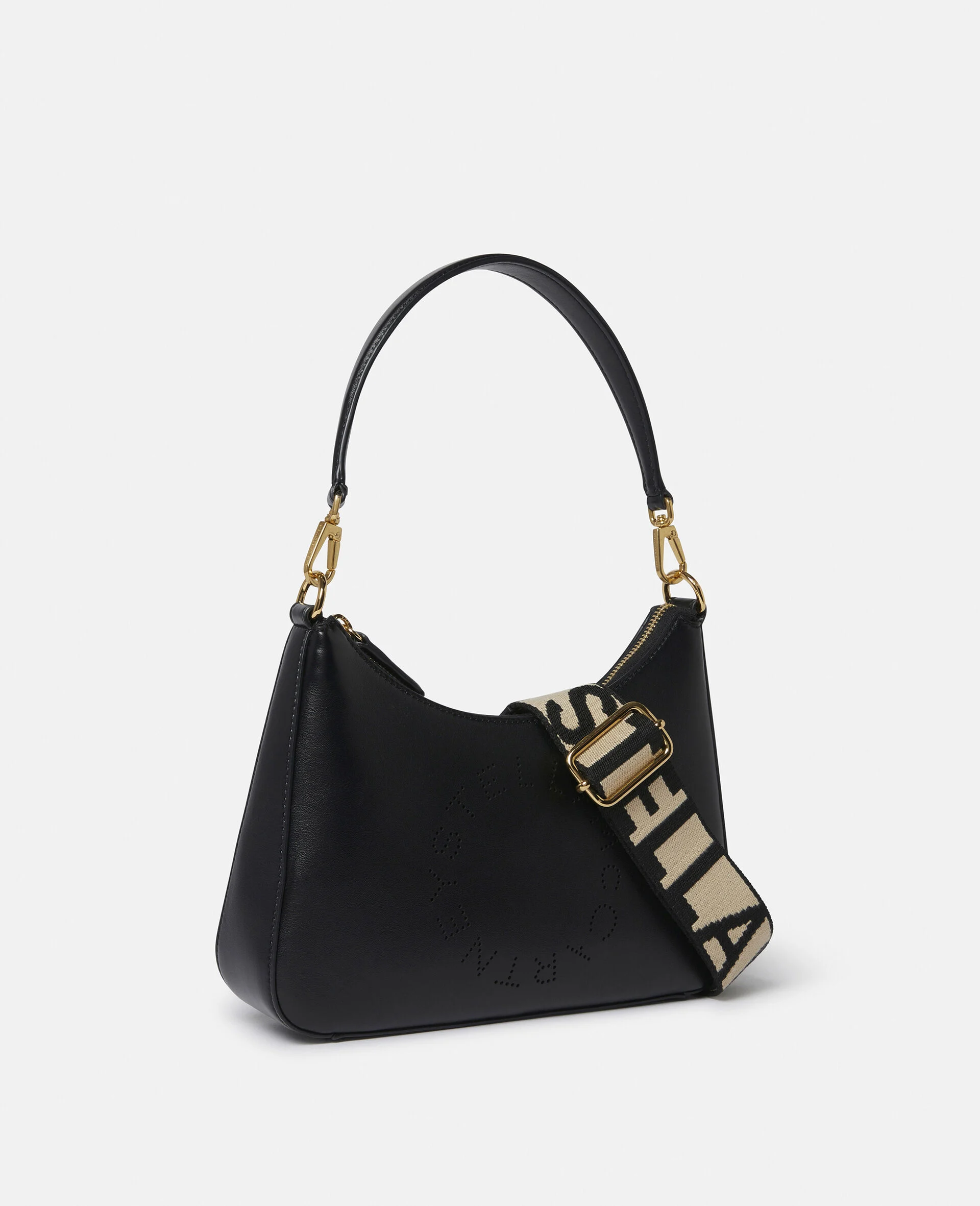 Stella McCartney Logo Crossbody Shoulder Bag Black - Image 5