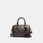 Coach Mini Rowan Crossbody In Signature Canvas Brown Black