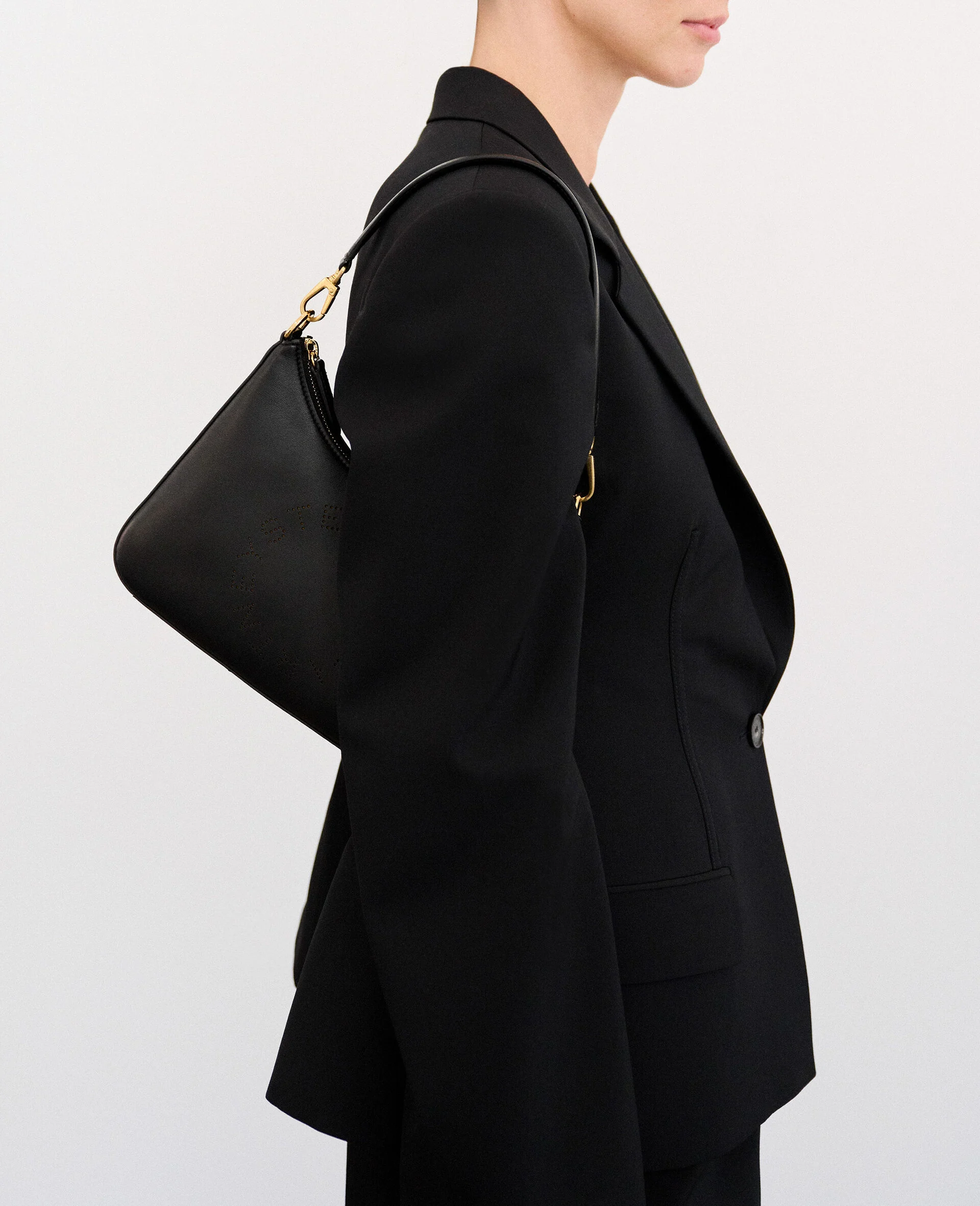 Stella McCartney Logo Crossbody Shoulder Bag Black - Image 8