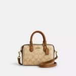 Coach Mini Rowan Crossbody In Signature Canvas sand saddle