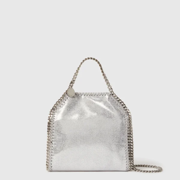 Stella McCartney Falabella Tiny Tote Bag Black Silver