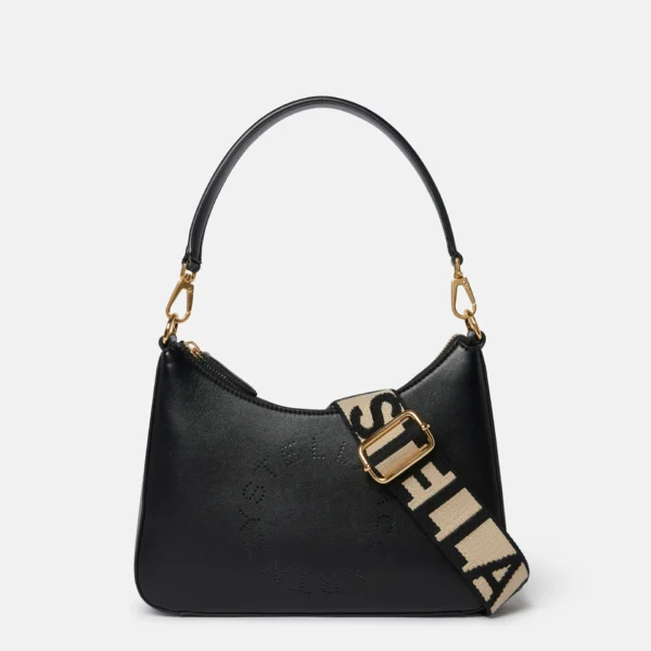 Stella McCartney Logo Crossbody Shoulder Bag Black