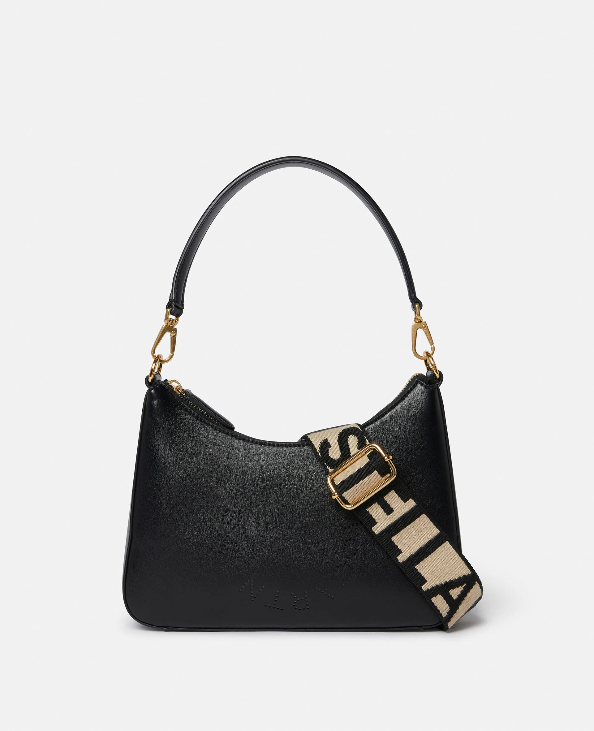 Stella McCartney Logo Crossbody Shoulder Bag Black