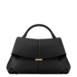 Polène Mokki Edition Textured Black with Ecru Stitching