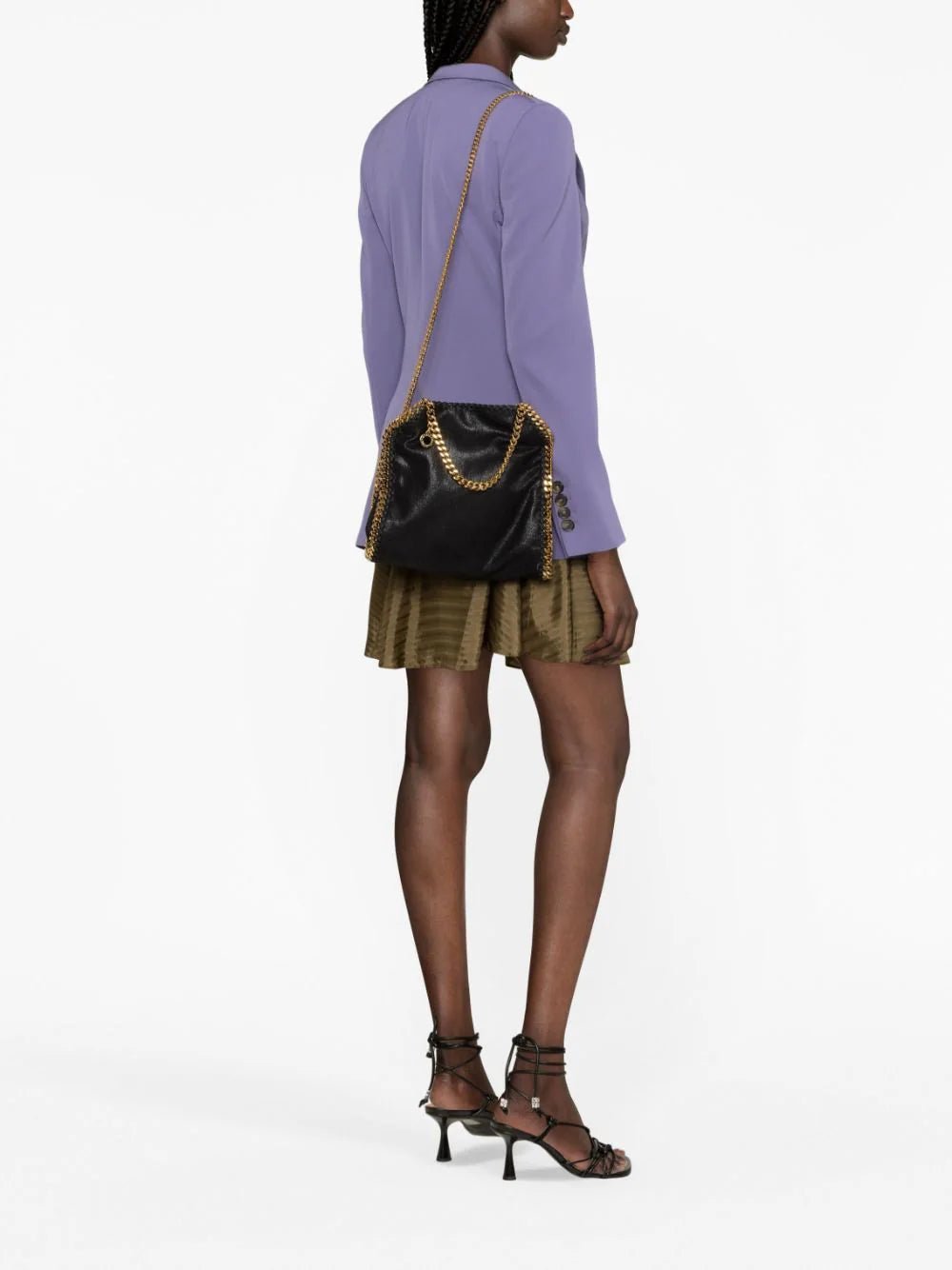 Stella McCartney Falabella Mini Tote Bag Black Gold - Image 5