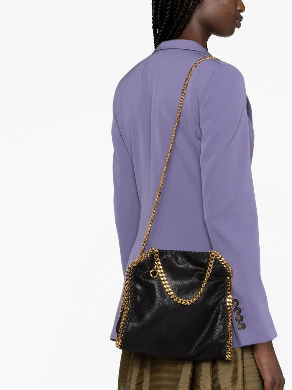 Stella McCartney Falabella Mini Tote Bag Black Gold - Image 6