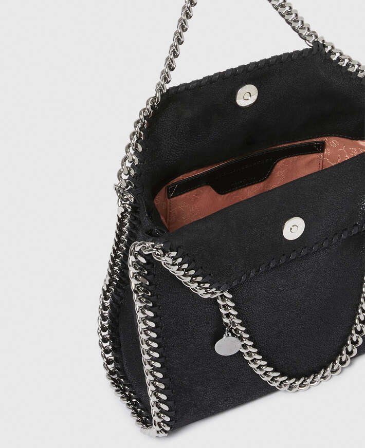 Stella McCartney Falabella Mini Tote Bag Black Silver - Image 5