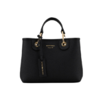 Small MyEA shopper bag with deer print Deep Black