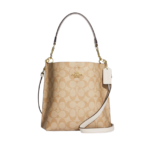 Coach Mollie Bucket Bag 22 In Signature Canvas Light Khaki Chalk