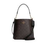 Coach Mollie Bucket Bag 22 In Signature Canvas Brown Black
