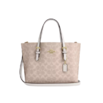 Coach Mollie Tote Bag 25 In Signature Canvas Sand Chalk