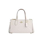 Coach Nina Small Tote Bag in Signature Leather White