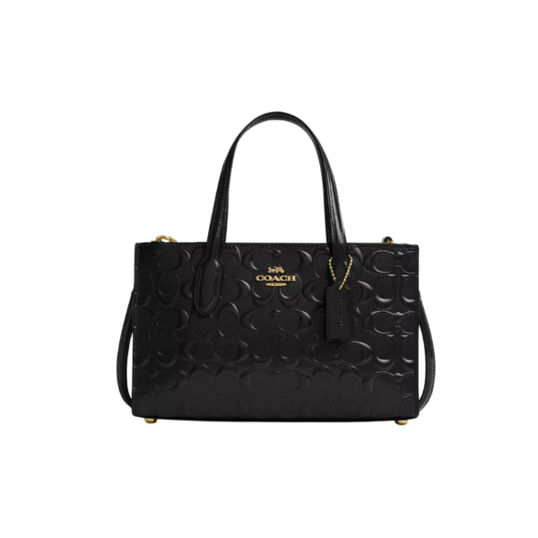 Coach Nina Small Tote Bag in Signature Leather Black