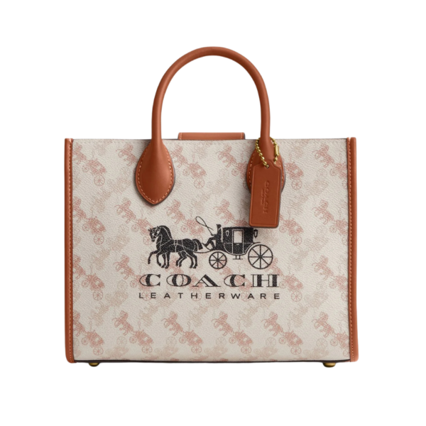 Coach Ace Tote 26 With Horse And Carriage Print