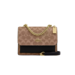 Coach Mini Klare Crossbody Bag In Signature Canvas Tan Black